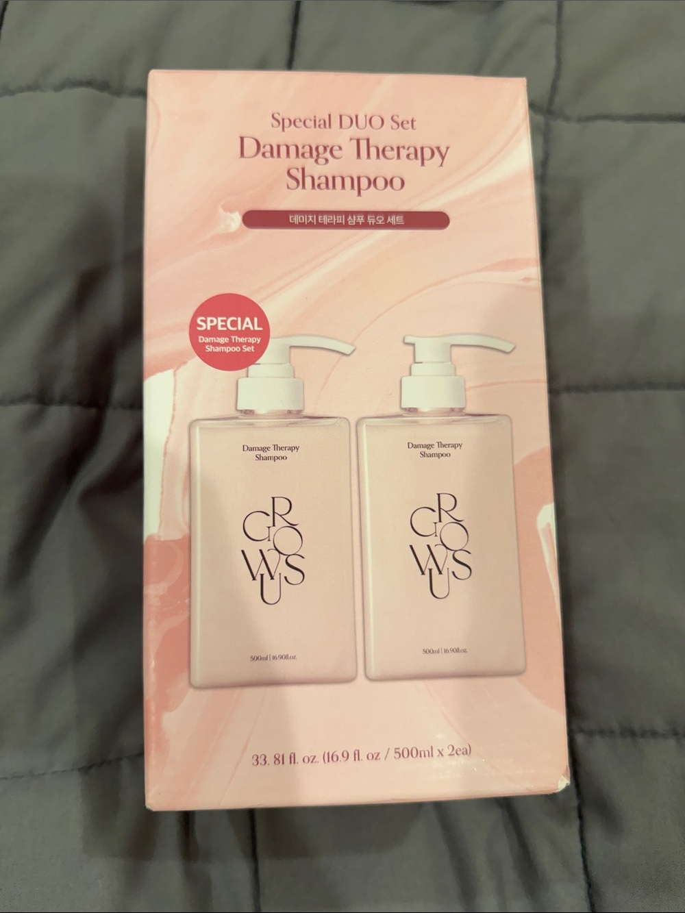 Growus Damage Therapy Shampoo Duo Set - Pink - 2 Pack